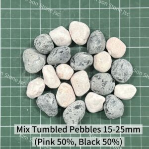Mix Tumbled Pebbles Pink 50%, Black 50%