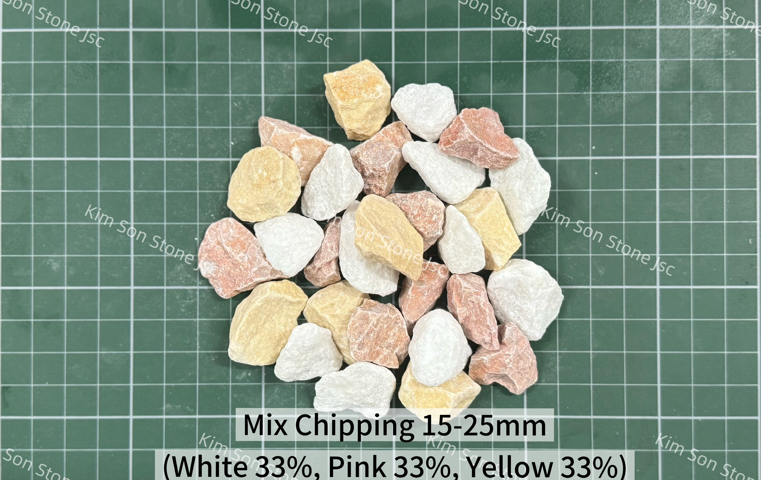 Mix Chiping White 33%, Pink 33%, Yellow 33%